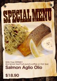 Salmon Aglio Olio