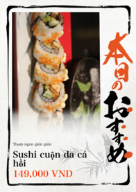 Sushi cuộn da cá hồi