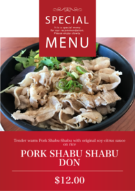 PORK SHABU SHABU DON