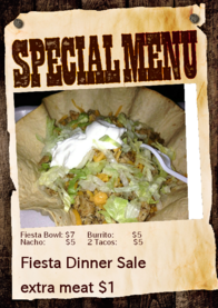 Fiesta Dinner Sale