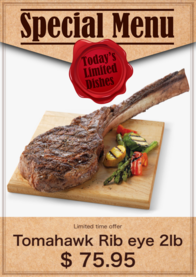 Tomahawk Rib eye 2lb